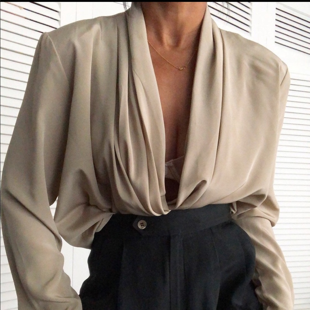Vintage drape blouse